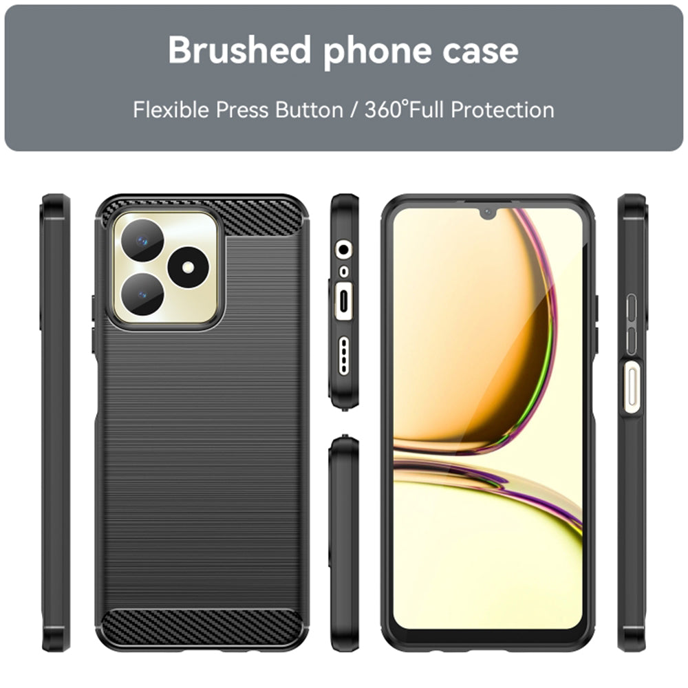 Techsuit - Carbon Silicone - Realme C51 / Note 50 - Black