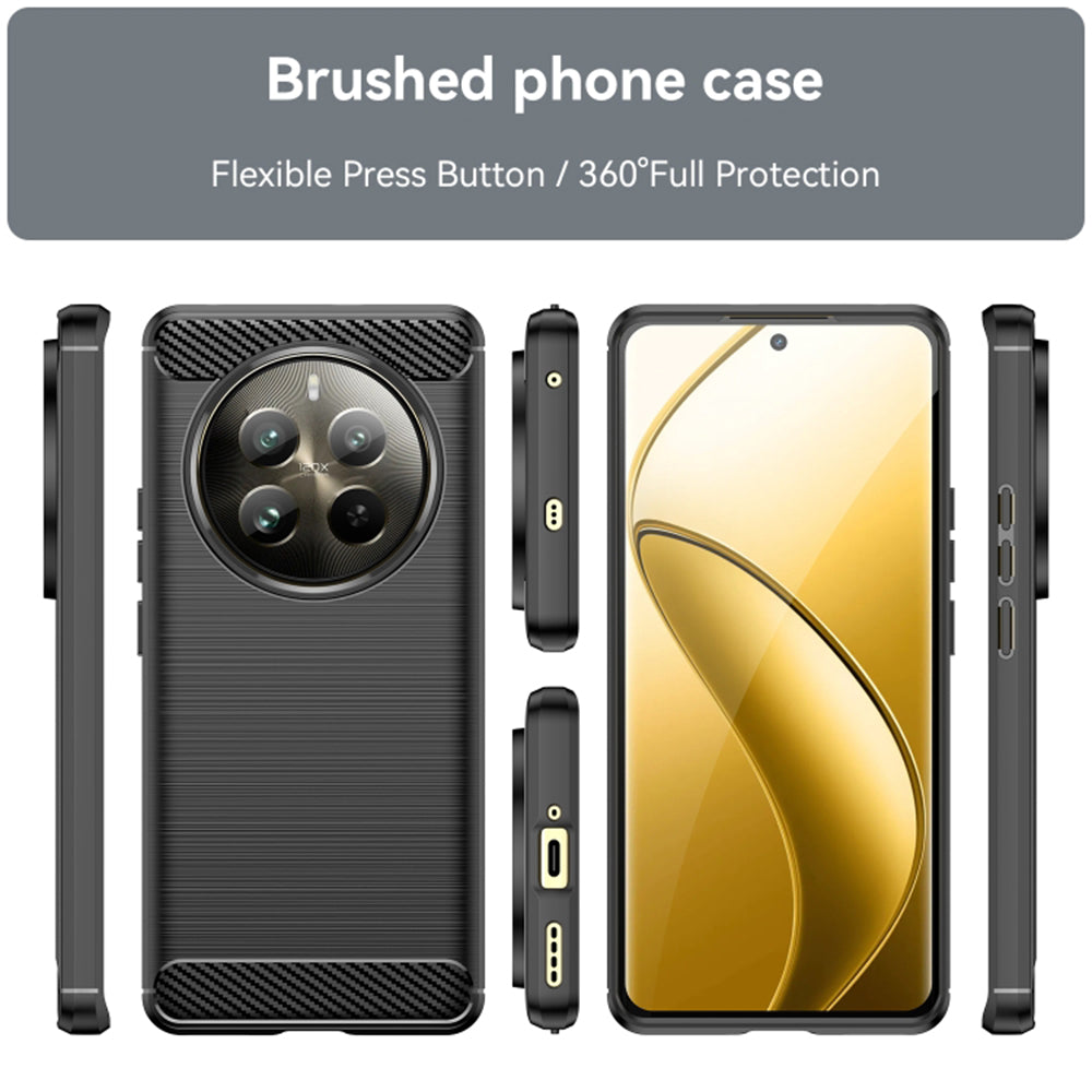 Techsuit - Carbon Silicone - Realme 12 Pro / 12 Pro+ - Black