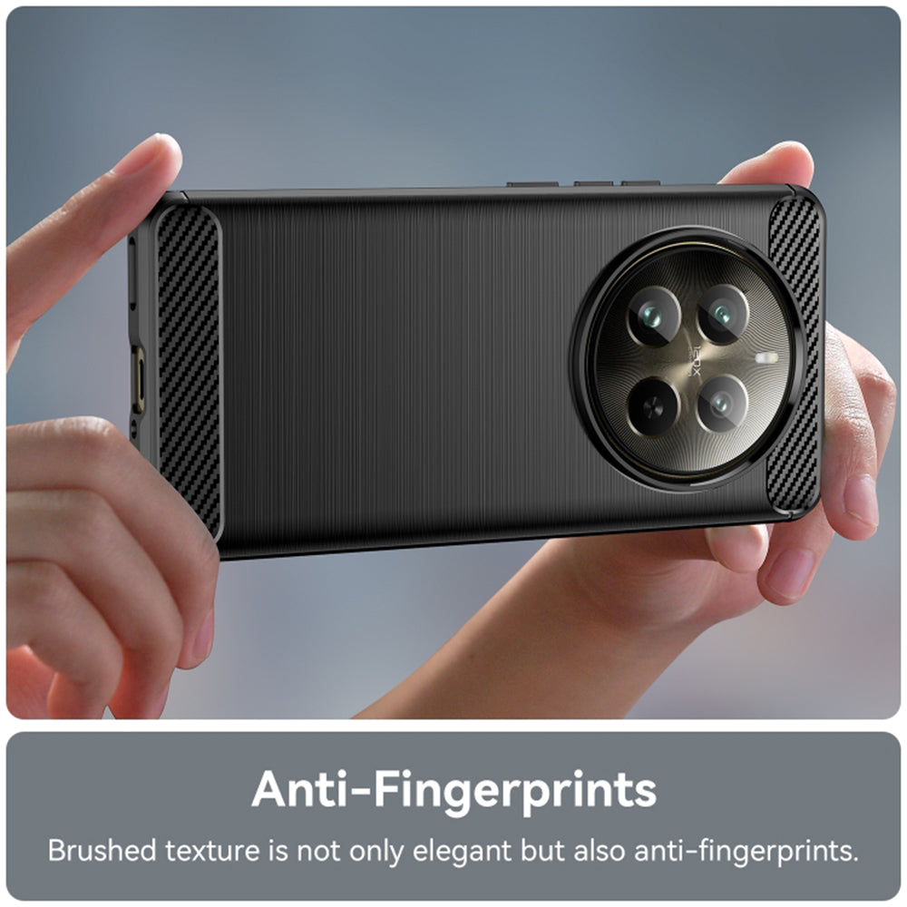 Techsuit - Carbon Silicone - Realme 12 Pro / 12 Pro+ - Black