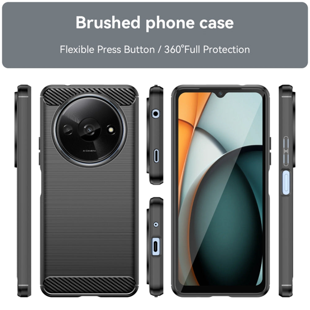 Techsuit - Carbon Silicone - Xiaomi Redmi A3 / Redmi A3x - Black