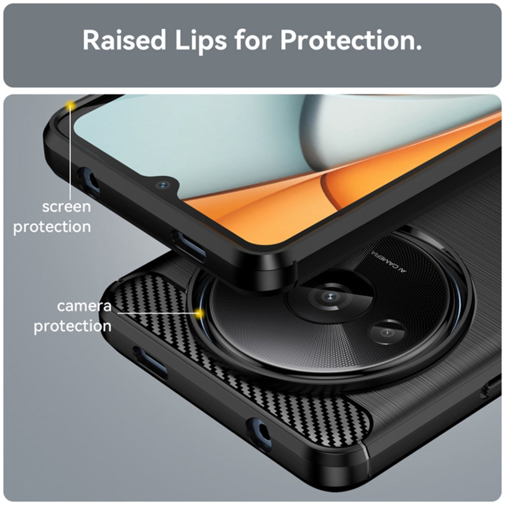 Techsuit - Carbon Silicone - Xiaomi Redmi A3 / Redmi A3x - Black