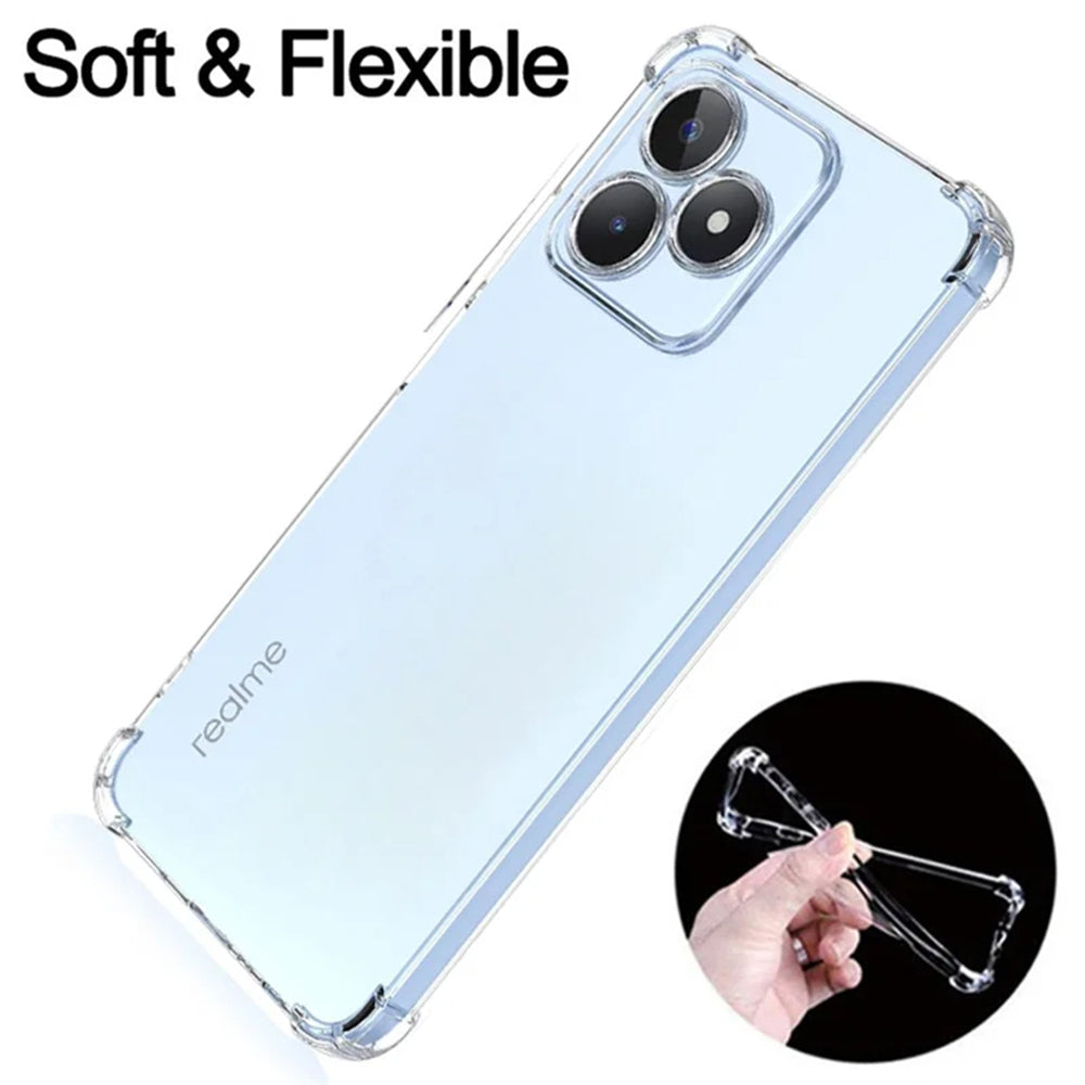 Techsuit - Shockproof Clear Silicone - Realme C51 / Note 50 - Clear