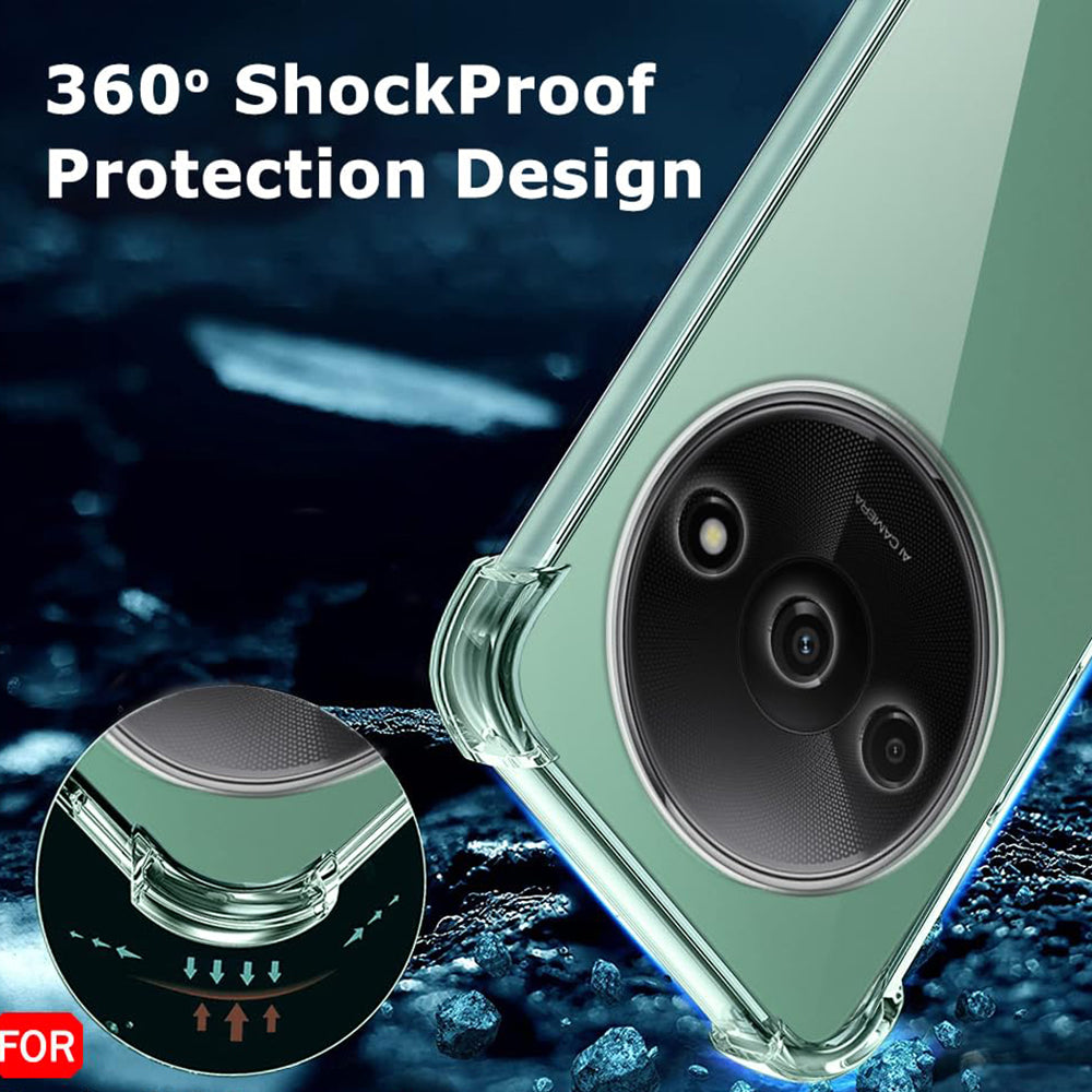 Techsuit - Shockproof Clear Silicone - Xiaomi Redmi A3 / Redmi A3x - Clear