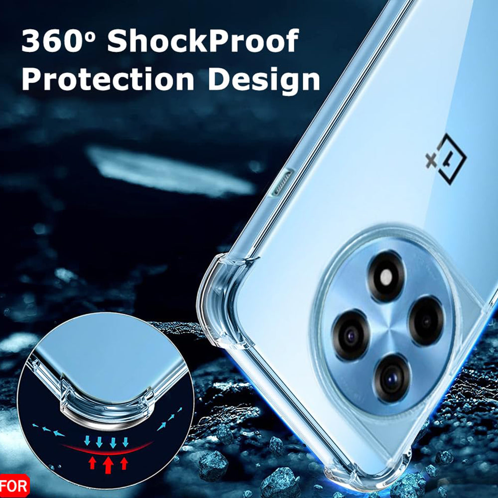 Techsuit - Shockproof Clear Silicone - OnePlus 12R - Clear