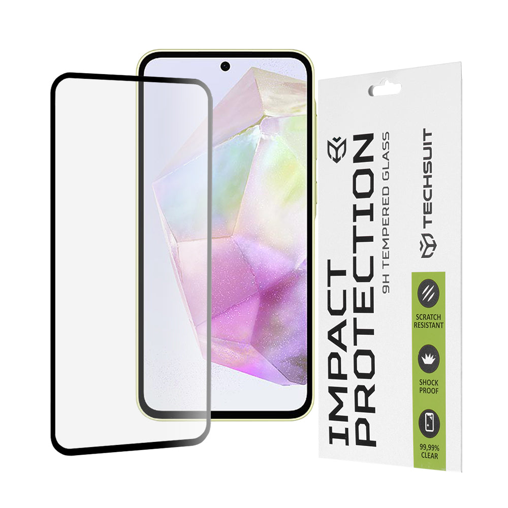 Techsuit - 111D Full Cover / Full Glue Glass - Samsung Galaxy A35 5G / A55 5G / M35 / M56 - Black