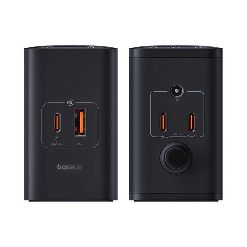 Baseus - Charging Station (P10163901113-00) - GaN, 3x USB-C, USB, DC, 240W, 1m - Black