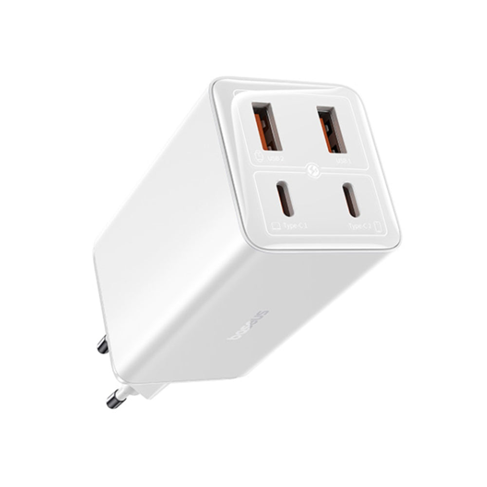 Baseus - Wall Charger GaN6 Pro (P10162705212-00) - Type-C Cable Included, 2x USB, 2x Type-C, 100W, 100W, 20V, 5A, 1m - W