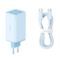 Baseus - Wall Charger GaN6 Pro (P10162705312-00) - Type-C Cable Included, 2x USB, 2x Type-C, 100W, 100W, 20V, 5A, 1m - B