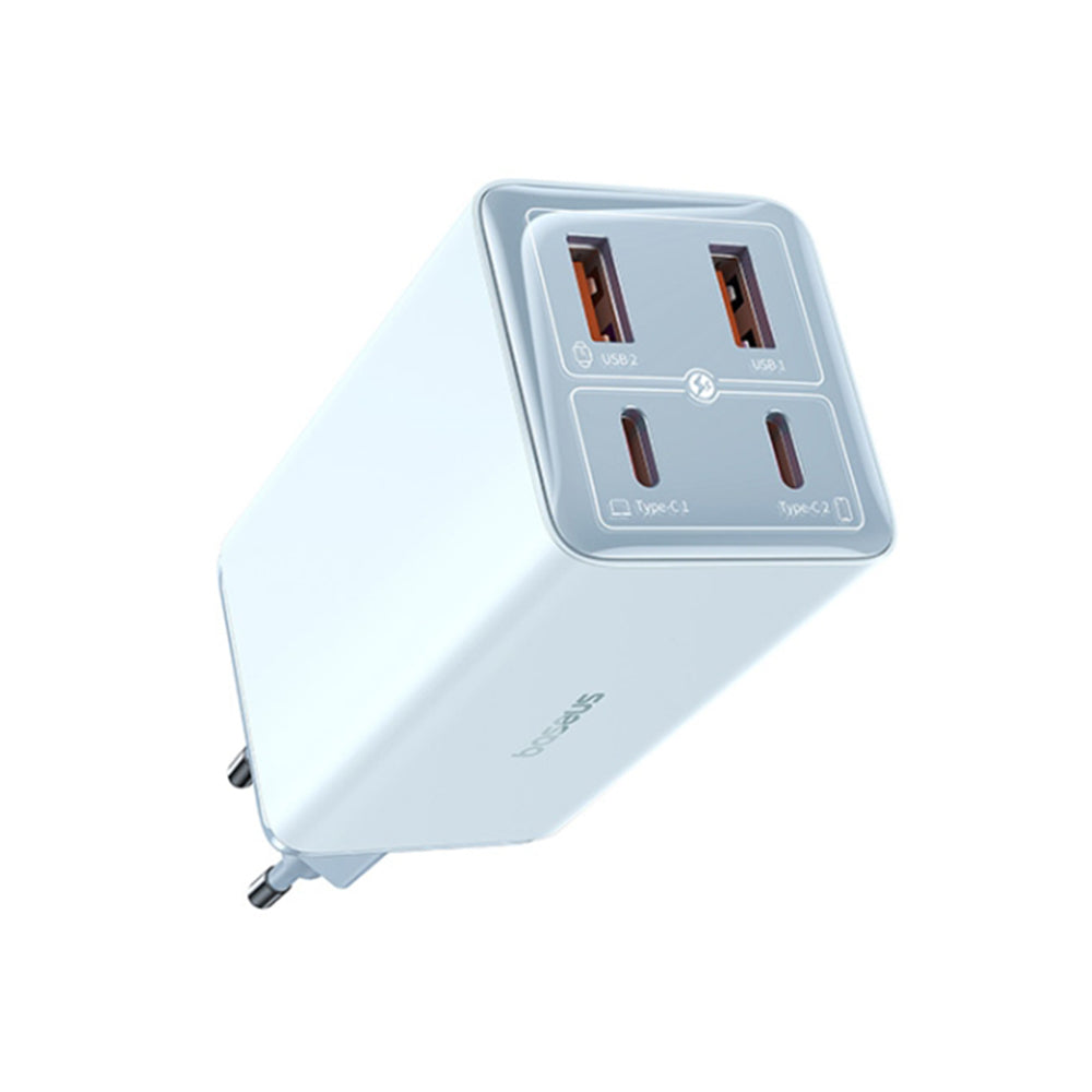 Baseus - Wall Charger GaN6 Pro (P10162705312-00) - Type-C Cable Included, 2x USB, 2x Type-C, 100W, 100W, 20V, 5A, 1m - B