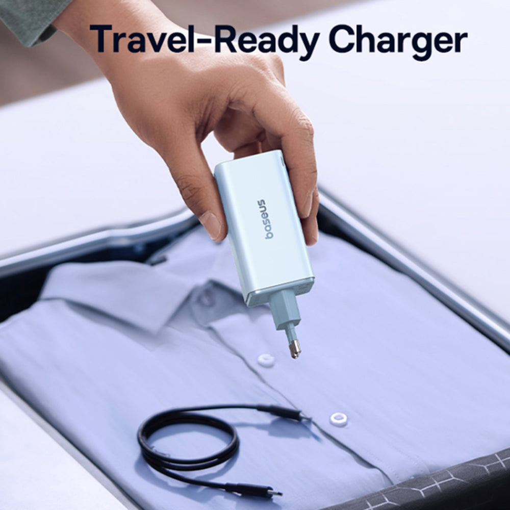 Baseus - Wall Charger GaN6 Pro (P10162705312-00) - Type-C Cable Included, 2x USB, 2x Type-C, 100W, 100W, 20V, 5A, 1m - B
