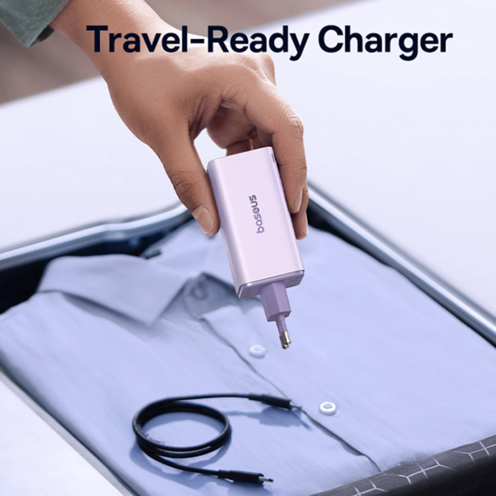 Baseus - Wall Charger GaN6 Pro (P10162705532-00) - Type-C Cable Included, 2x USB, 2x Type-C, 100W, 100W, 20V, 5A, 1m - P