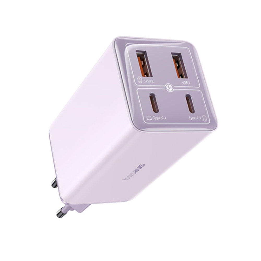 Baseus - Wall Charger GaN6 Pro (P10162705532-00) - Type-C Cable Included, 2x USB, 2x Type-C, 100W, 100W, 20V, 5A, 1m - P