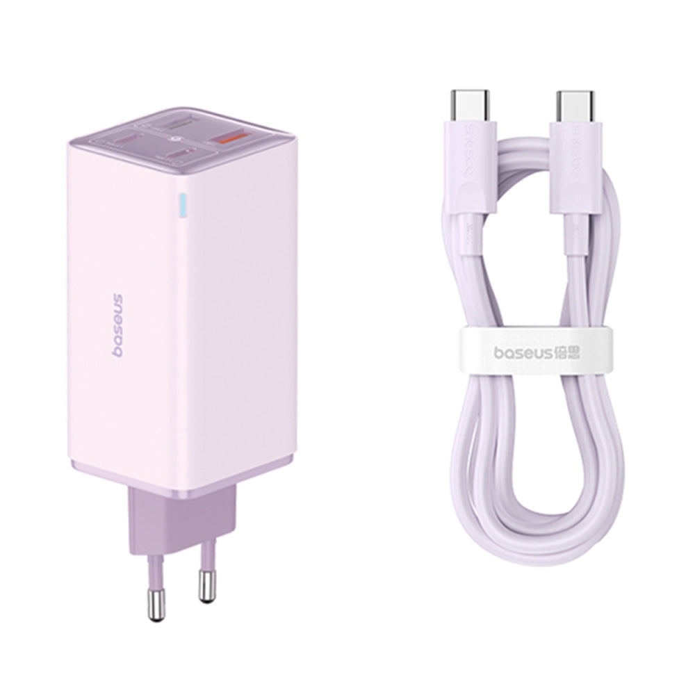 Baseus - Wall Charger GaN6 Pro (P10162705532-00) - Type-C Cable Included, 2x USB, 2x Type-C, 100W, 100W, 20V, 5A, 1m - P