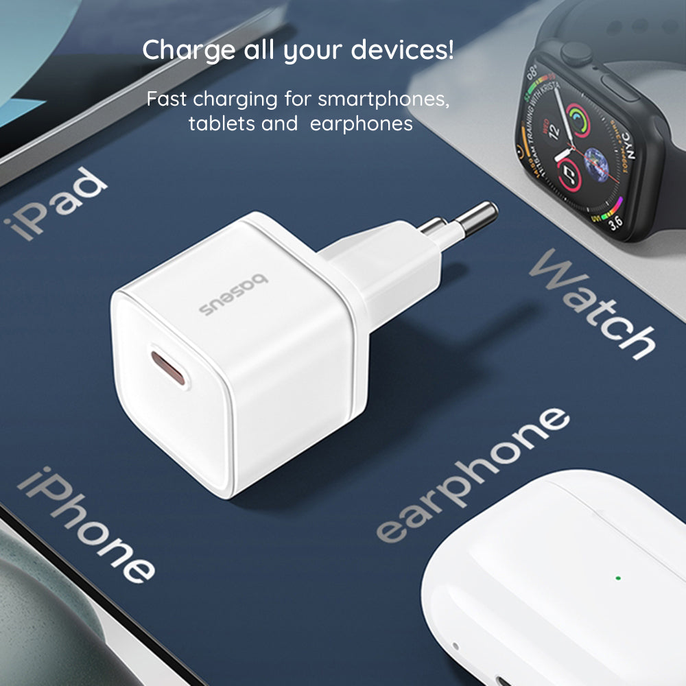 Baseus - Wall Charger (P10162503113-00) - GaN5S, Type-C, 20W - Black