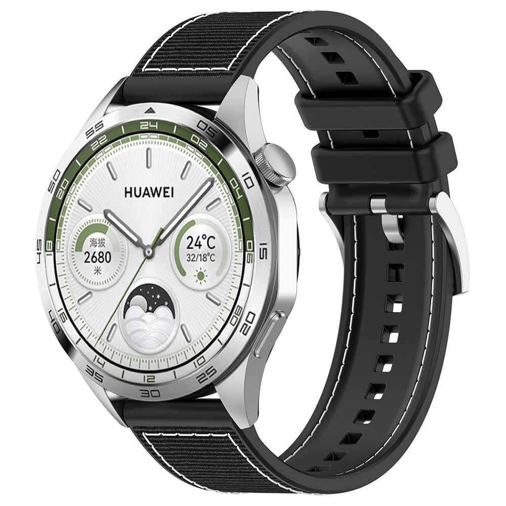 Techsuit - Watchband 22mm (W051) - Huawei Watch GT 2 (46mm)/GT 2 Pro/GT 3 Pro (46mm)/Ultimate, Xiaomi Watch S1 - Black
