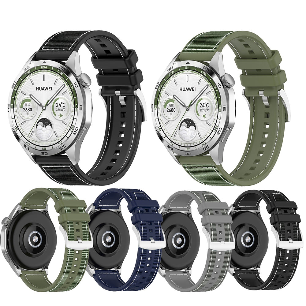 Techsuit - Watchband 22mm (W051) - Huawei Watch GT 2 (46mm)/GT 2 Pro/GT 3 Pro (46mm)/Ultimate, Xiaomi Watch S1 - Black
