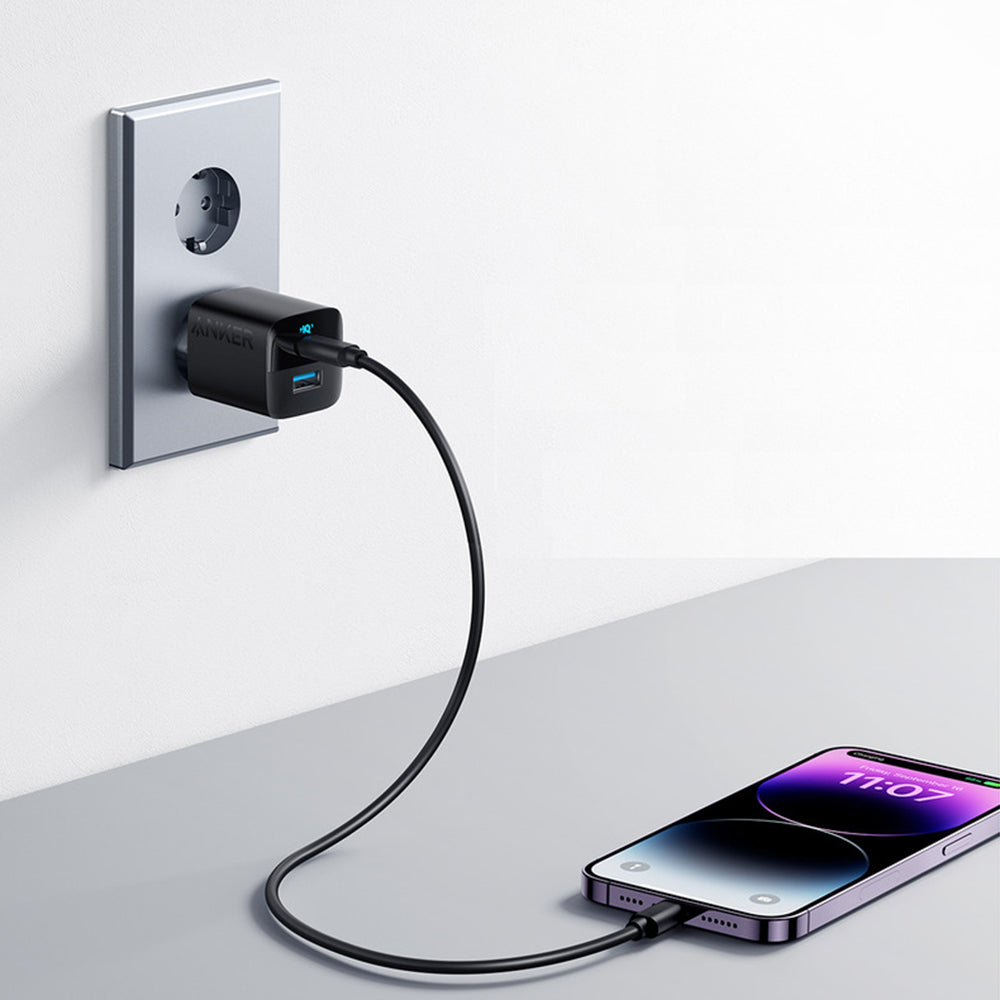 Anker - Wall Charger 323 (A2331G11) - Type-C, USB, Fast Charging, 33W - Black