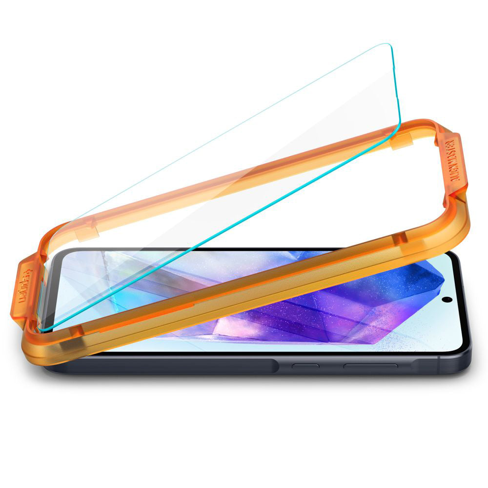 Spigen Folie de protectie Spigen (set de 2) Glas.tR Align Master (AGL07775) compatibil cu Samsung Galaxy A55 5G, Transpa