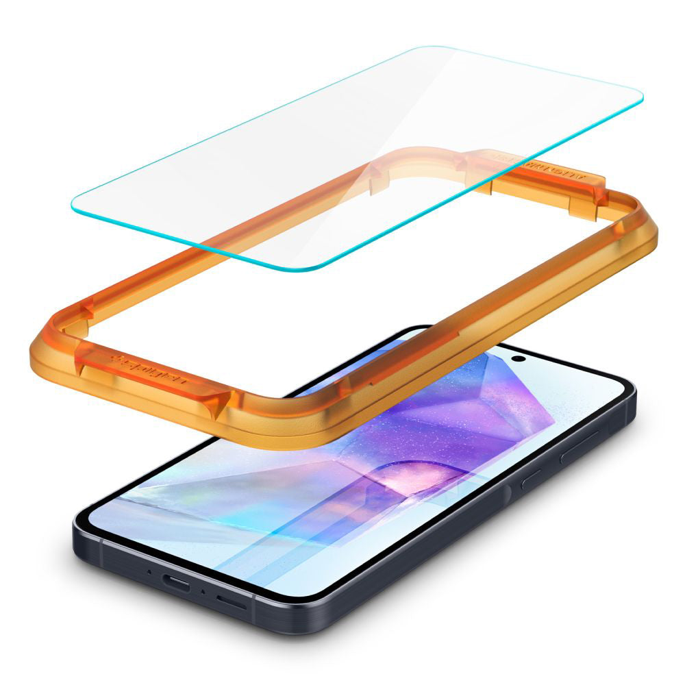 Spigen Folie de protectie Spigen (set de 2) Glas.tR Align Master (AGL07775) compatibil cu Samsung Galaxy A55 5G, Transpa
