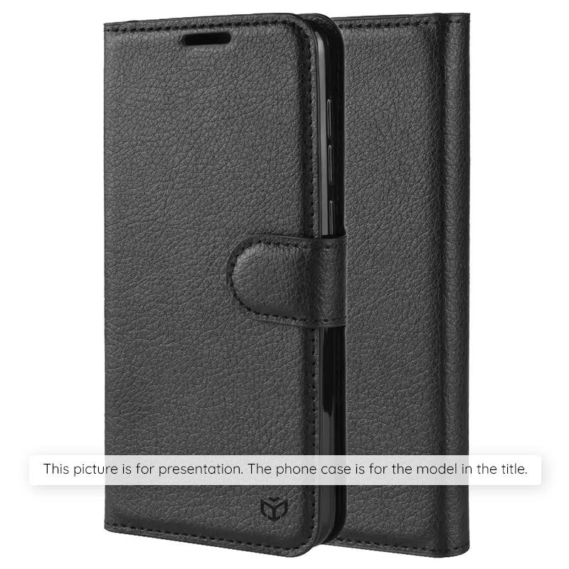 Techsuit - Leather Folio - Motorola Moto G77 / G67 - Black