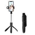 Techsuit - Selfie Stick (S01-S) - Compact Tripod Mount with Bluetooth Remote Control, LED Fill Light, Foldable, 70cm - B