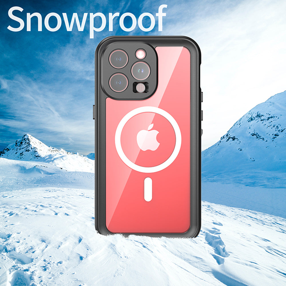 ShellBox Husa de protectie ShellBox Waterproof IP68 MagSafe compatibil cu iPhone 15 Pro Max, Negru – imagine 3