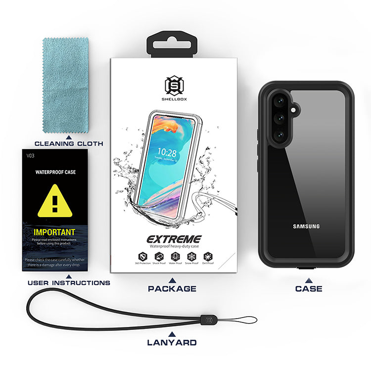 ShellBox - Waterproof IP68 Case - Samsung Galaxy A54 - Black