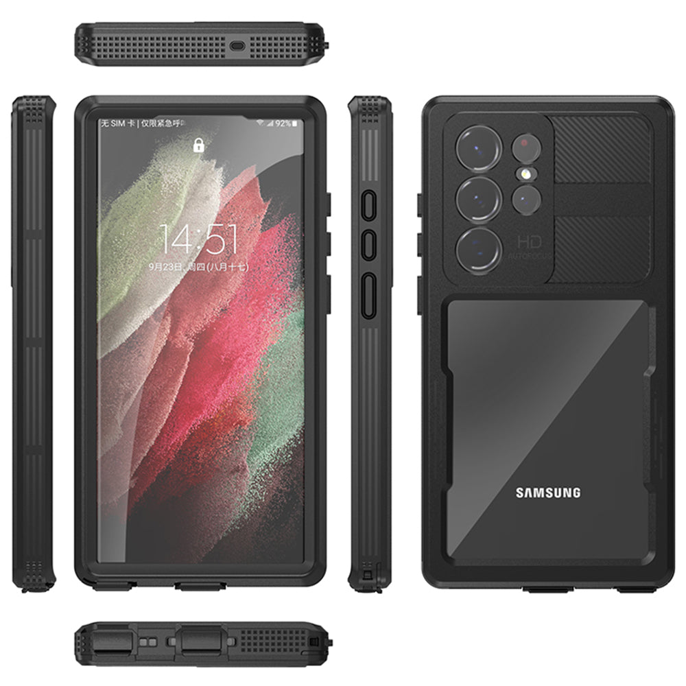 ShellBox - Waterproof IP68 Case - Samsung Galaxy S23 Ultra - Black