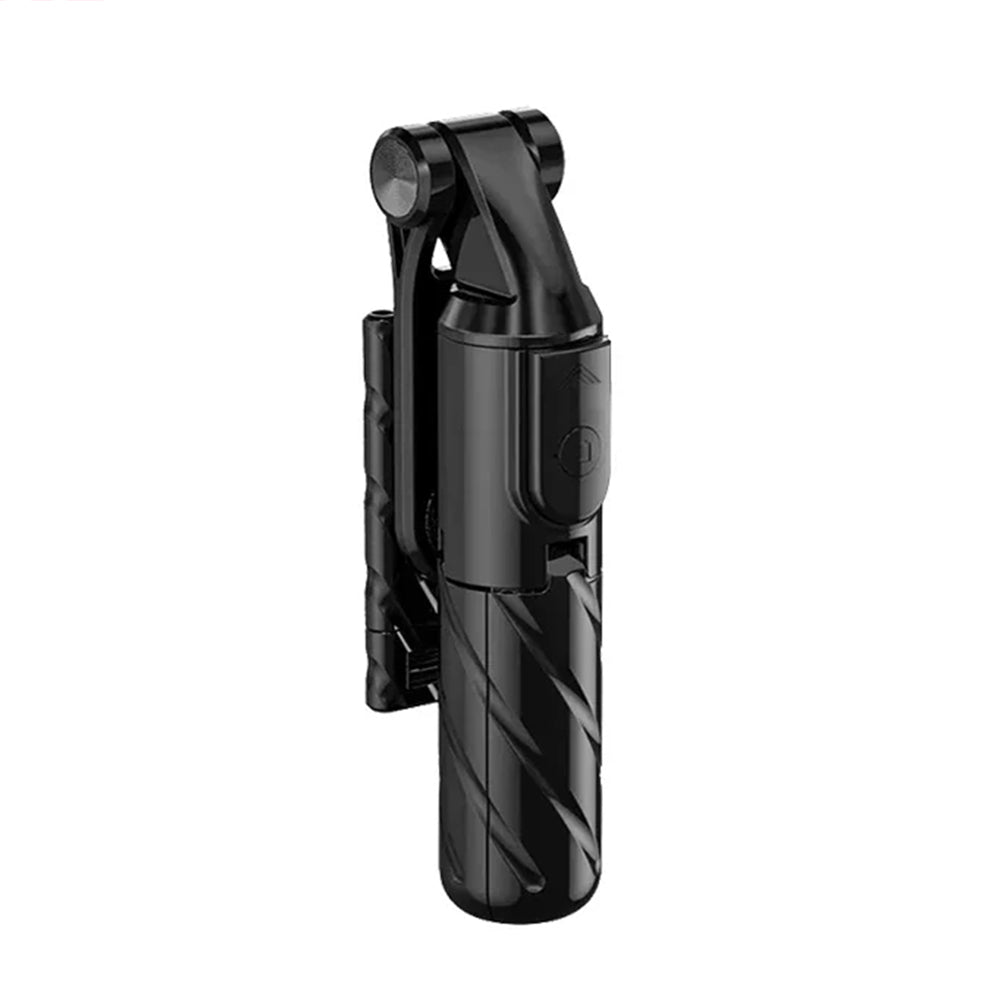 Techsuit - Mini Selfie Stick (K03) - Compact Tripod Mount with Bluetooth Remote Control, Foldable, 70cm - Black