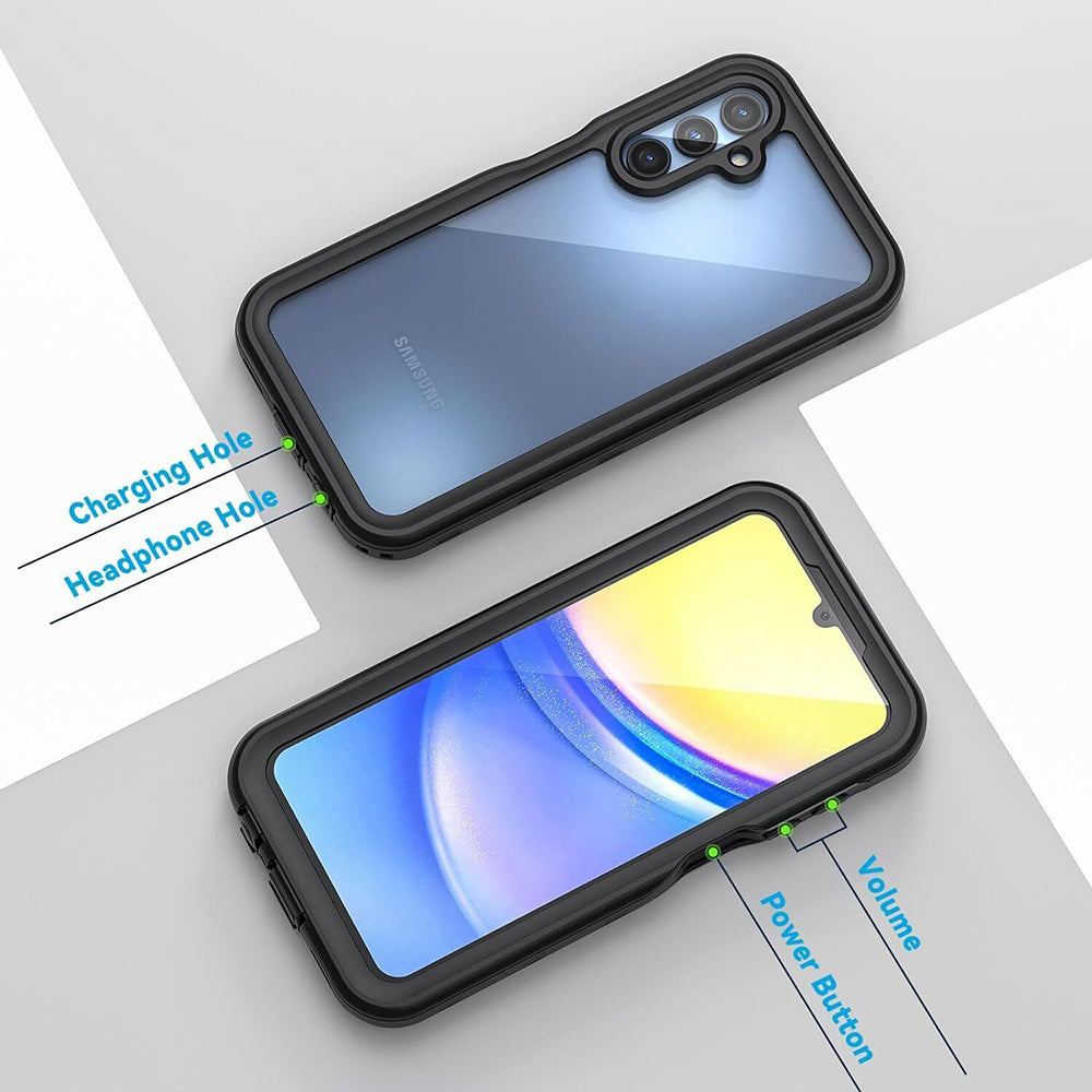 ShellBox Husa de protectie ShellBox Waterproof IP68 compatibil cu Samsung Galaxy A15 4G / A15 5G, Negru – imagine 3