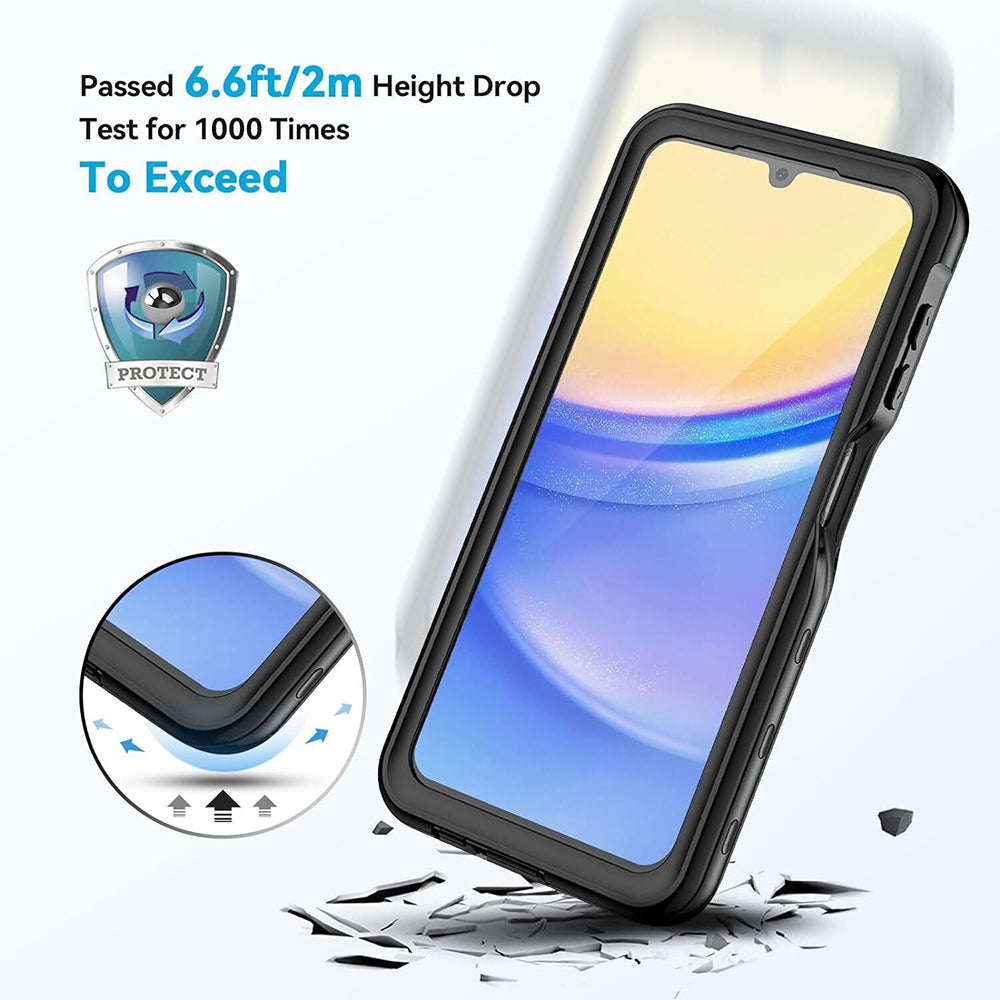 ShellBox Husa de protectie ShellBox Waterproof IP68 compatibil cu Samsung Galaxy A15 4G / A15 5G, Negru – imagine 4