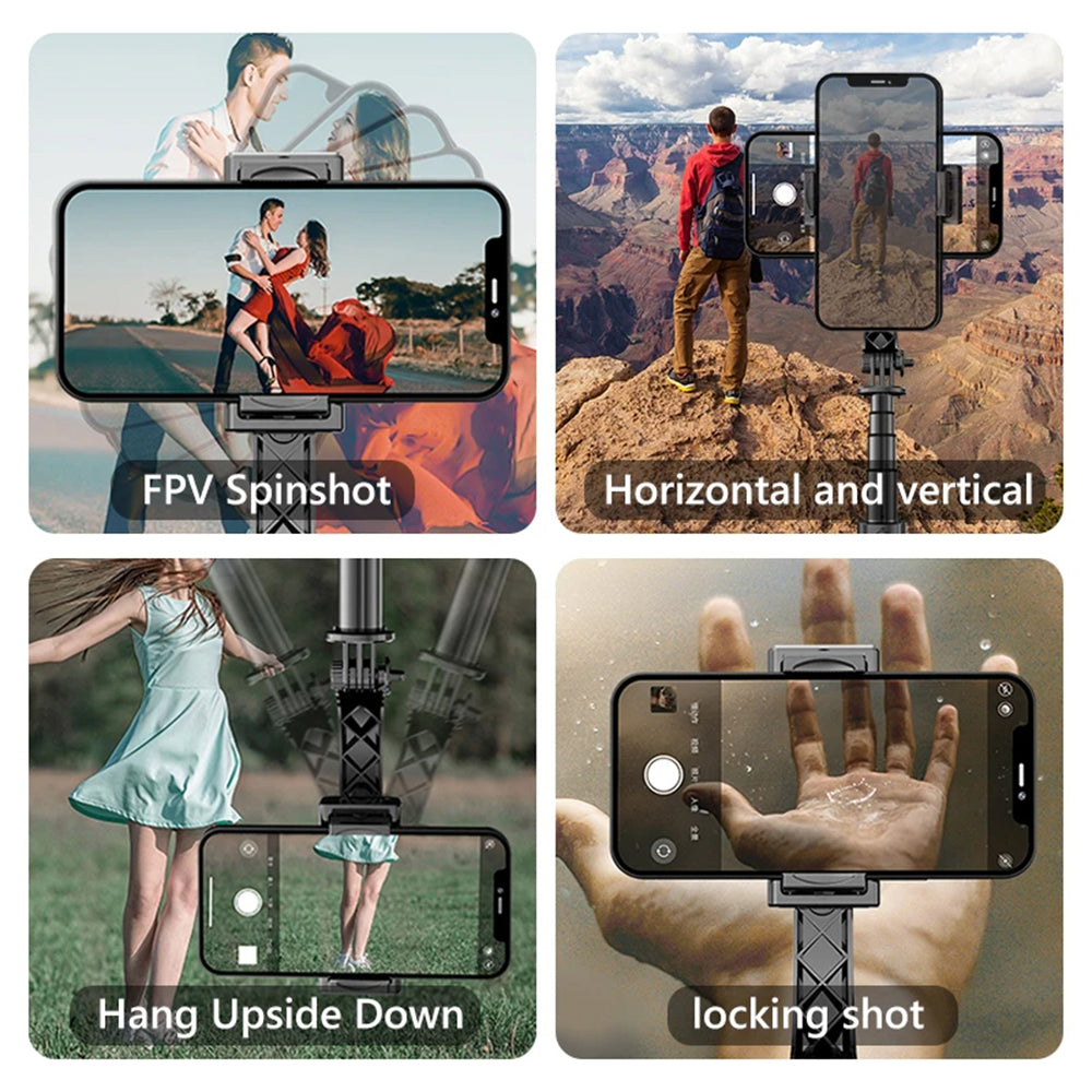 Techsuit - Selfie Stick (L19) - Stable Monopod/Tripod with Bluetooth Remote Control, 400mAh, 70cm - Black