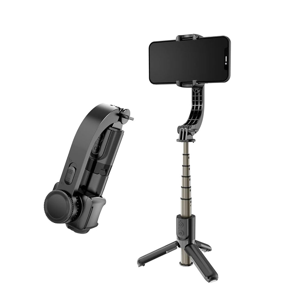 Techsuit - Mini Selfie Stick (L08Mini) - Stable Gimbal/Tripod with Removable Wireless Remote, 360 Rotation Head, 70cm - 