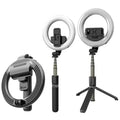 Techsuit - Selfie Stick (L07) - Stable Tripod with Bluetooth Remote Control and Beauty Ring Light, 90cm - Black