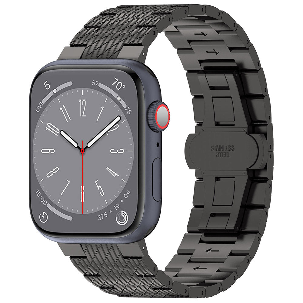 Techsuit - Watchband 32mm (W052) - Apple Watch 1/2/3/4/5/6/7/8/9/10/11/SE/SE 2/SE 3 (38/40/41/42mm) - Black