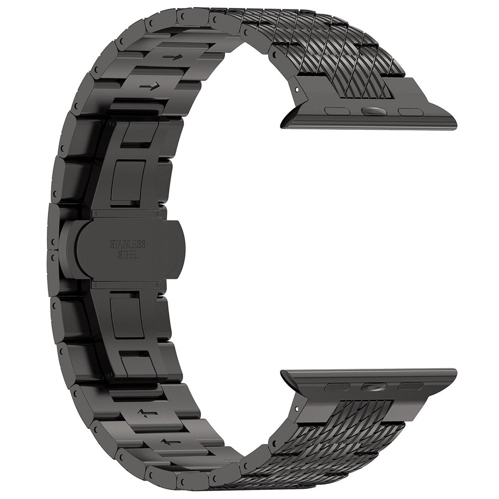Techsuit - Watchband 32mm (W052) - Apple Watch 1/2/3/4/5/6/7/8/9/10/11/SE/SE 2/SE 3 (38/40/41/42mm) - Black