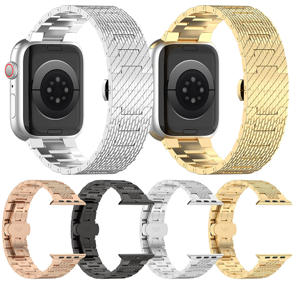 Techsuit - Watchband 32mm (W052) - Apple Watch 1/2/3/4/5/6/7/8/9/10/11/SE/SE 2/SE 3 (38/40/41/42mm) - Black