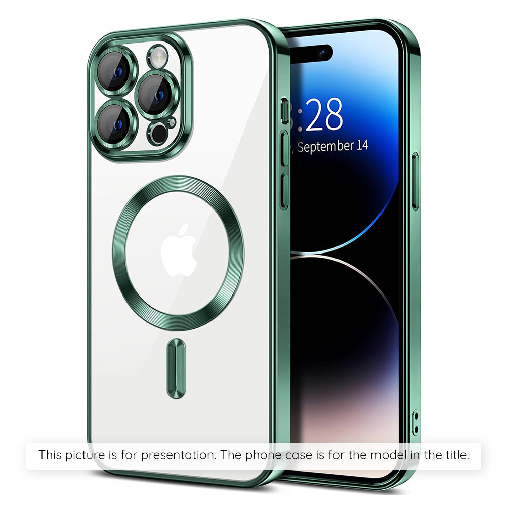 Husa de protectie Techsuit Luxury Crystal MagSafe compatibil cu Xiaomi 17T, Verde inchis