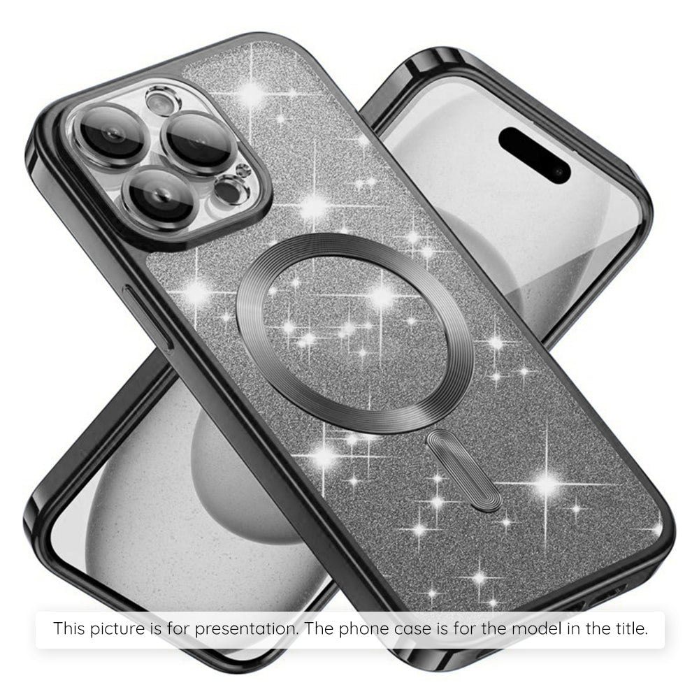 Husa de protectie Techsuit Luxury Glitter MagSafe compatibil cu Xiaomi 17T Pro, Negru
