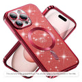 Husa de protectie Techsuit Luxury Glitter MagSafe compatibil cu Xiaomi 17T, Roșu