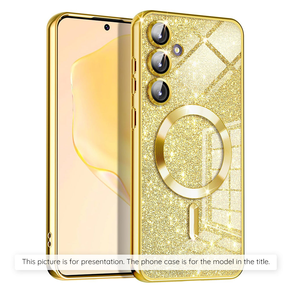 Husa de protectie Techsuit Luxury Glitter MagSafe compatibil cu Xiaomi 17T, Auriu
