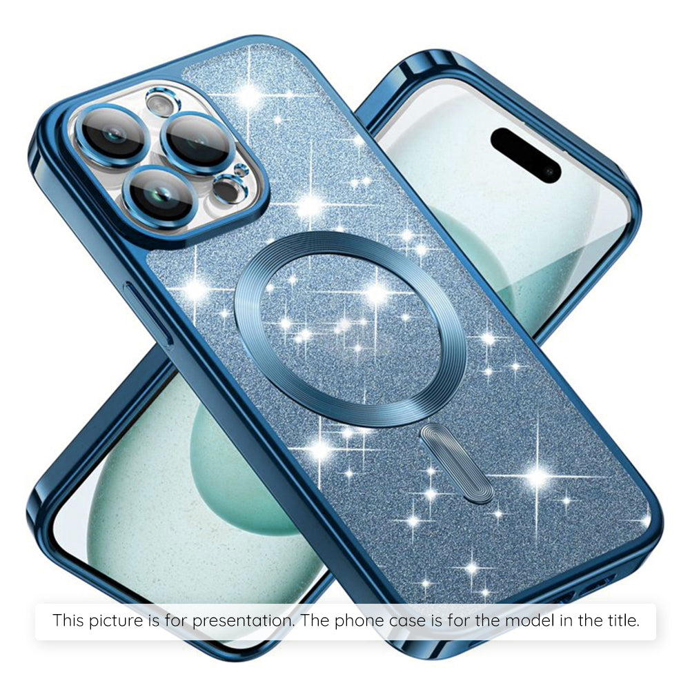 Husa de protectie Techsuit Luxury Glitter MagSafe compatibil cu Xiaomi 17T Pro, Albastru