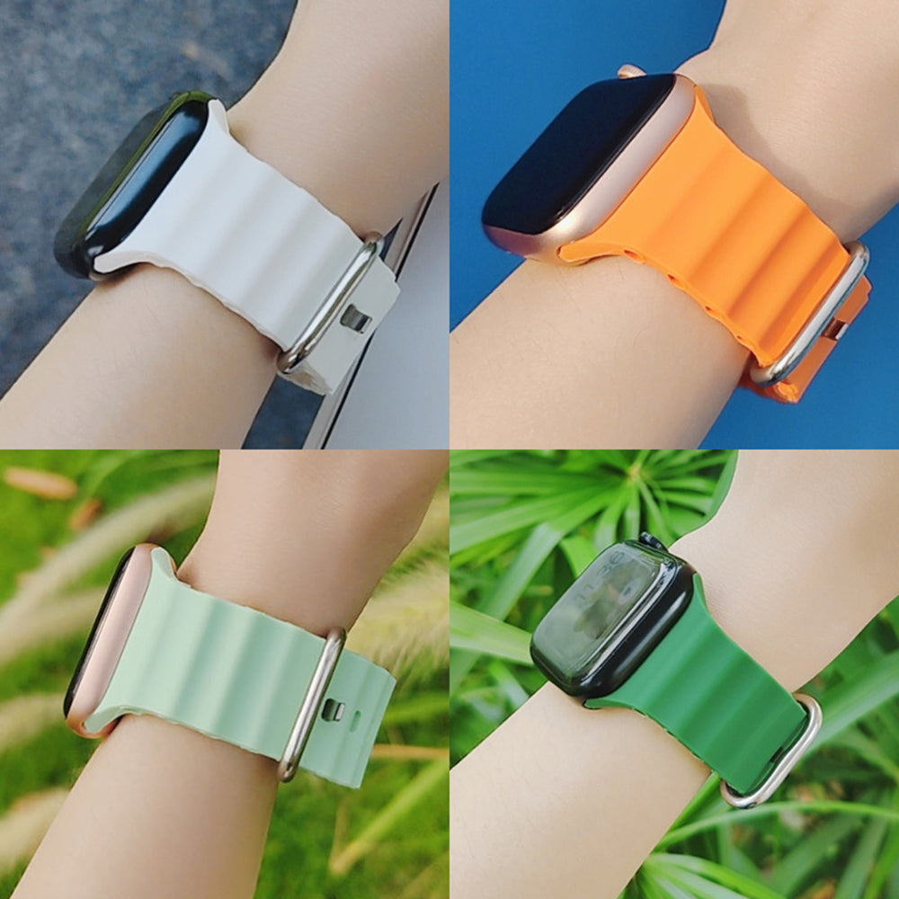Techsuit - Watchband (W038) - Apple Watch 1/2/3/4/5/6/7/8/9/10/11/SE/SE 2/SE 3/Ultra/2/3 (42/44/45/46/49mm) - Pink