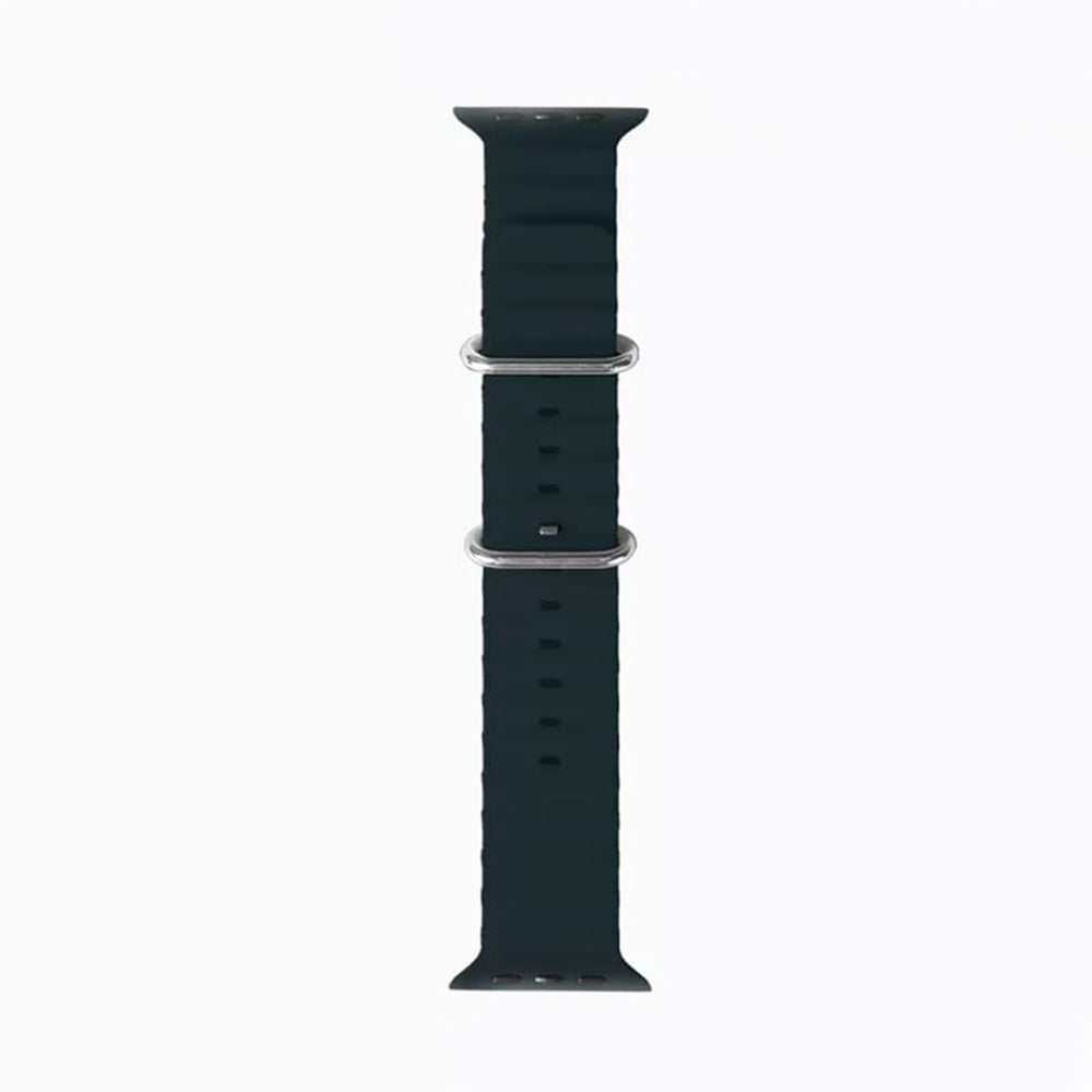 Techsuit - Watchband (W038) - Apple Watch 1/2/3/4/5/6/7/8/9/10/11/SE/SE 2/SE 3/Ultra/2/3 (42/44/45/46/49mm) - Black