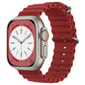 Techsuit - Watchband (W038) - Apple Watch 1/2/3/4/5/6/7/8/9/10/11/SE/SE 2/SE 3/Ultra/2/3 (42/44/45/46/49mm) - Wine Red