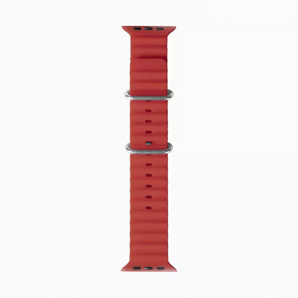 Techsuit - Watchband (W038) - Apple Watch 1/2/3/4/5/6/7/8/9/10/11/SE/SE 2/SE 3/Ultra/2/3 (42/44/45/46/49mm) - Wine Red