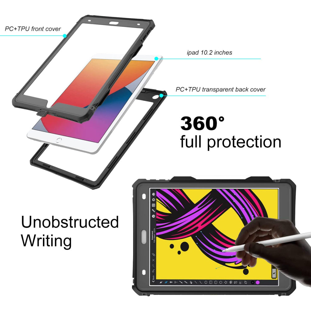 ShellBox - Waterproof IP68 - iPad 10.2" (2019 / 2020 / 2021) - Black