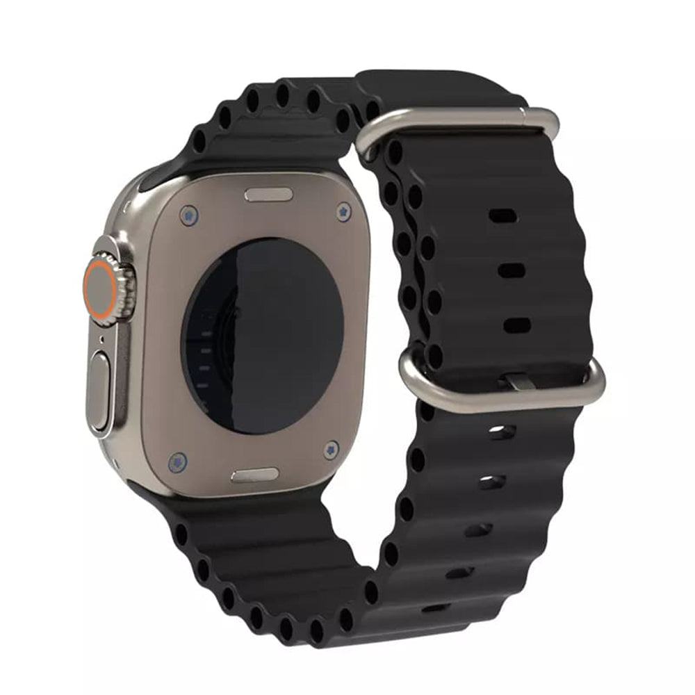 Techsuit - Watchband (W038) - Apple Watch 1/2/3/4/5/6/7/8/9/10/11/SE/SE 2/SE 3 (38/40/41/42mm) - Black