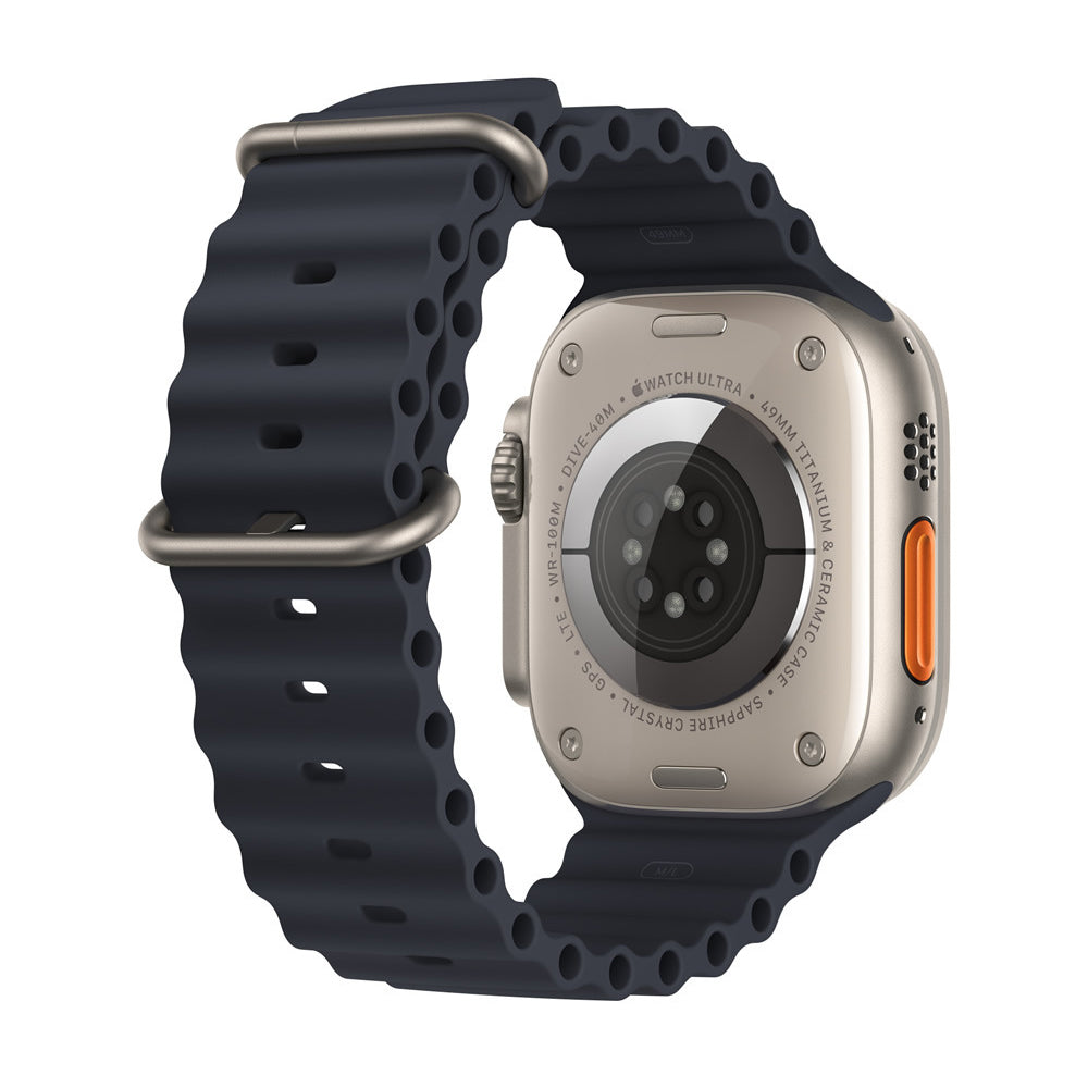 Techsuit - Watchband (W038) - Apple Watch 1/2/3/4/5/6/7/8/9/10/11/SE/SE 2/SE 3 (38/40/41/42mm) - Black