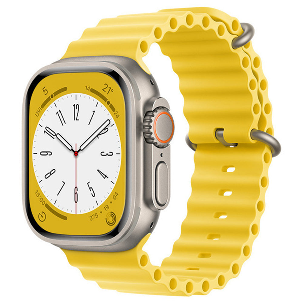 Curea pentru Apple Watch 1/2/3/4/5/6/7/8/9/10/11/12/SE/SE 2/SE 3 (38/40/41/42mm) - Techsuit Watchband (W038) - Yellow